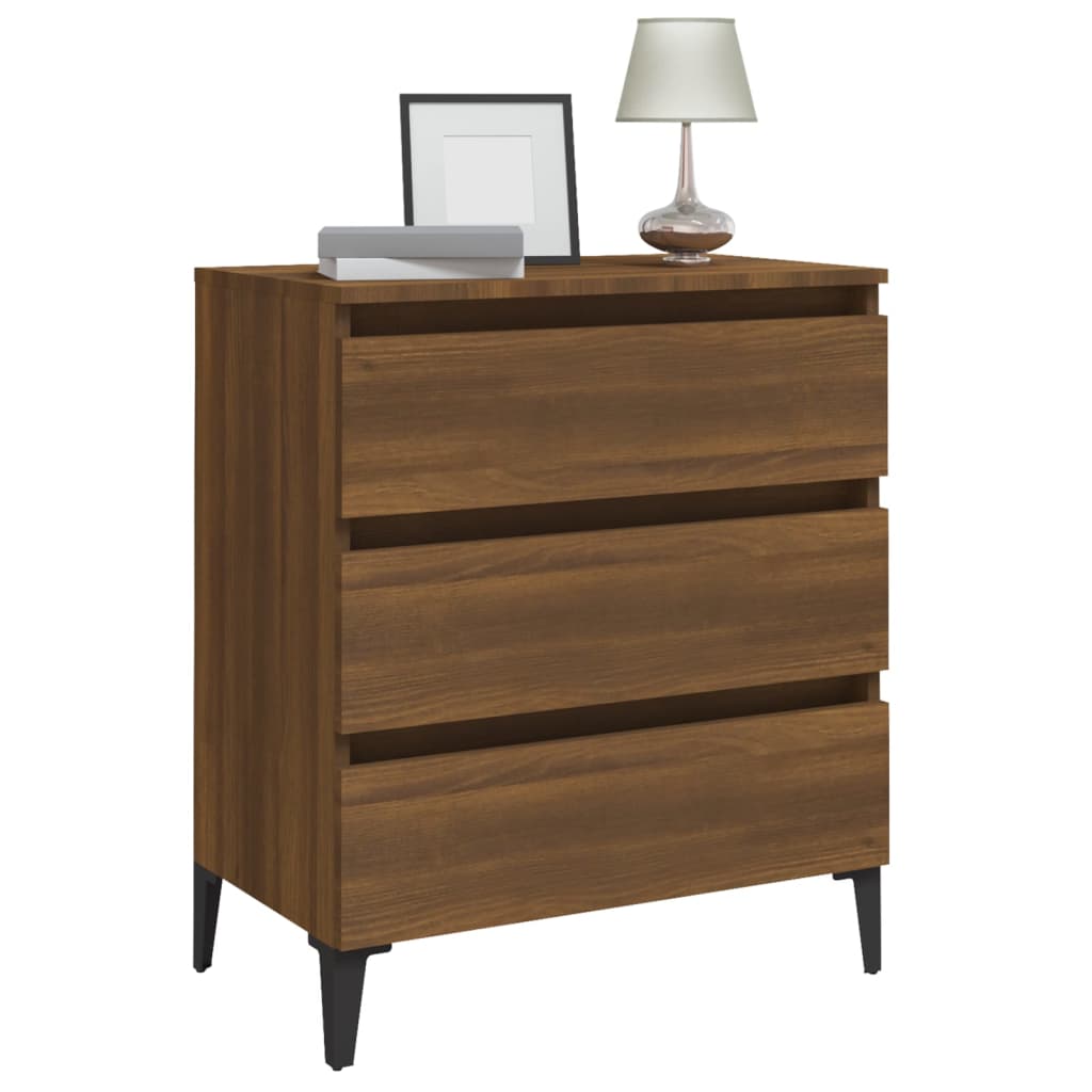 Vidaxl Aparador De Madera Contrachapada Roble Marrón 60x35x69 Cm / Vetonek_0