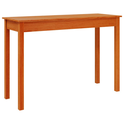 Mesa Consola Madera Maciza De Pino Marrón Cera 110x40x75 Cm_0