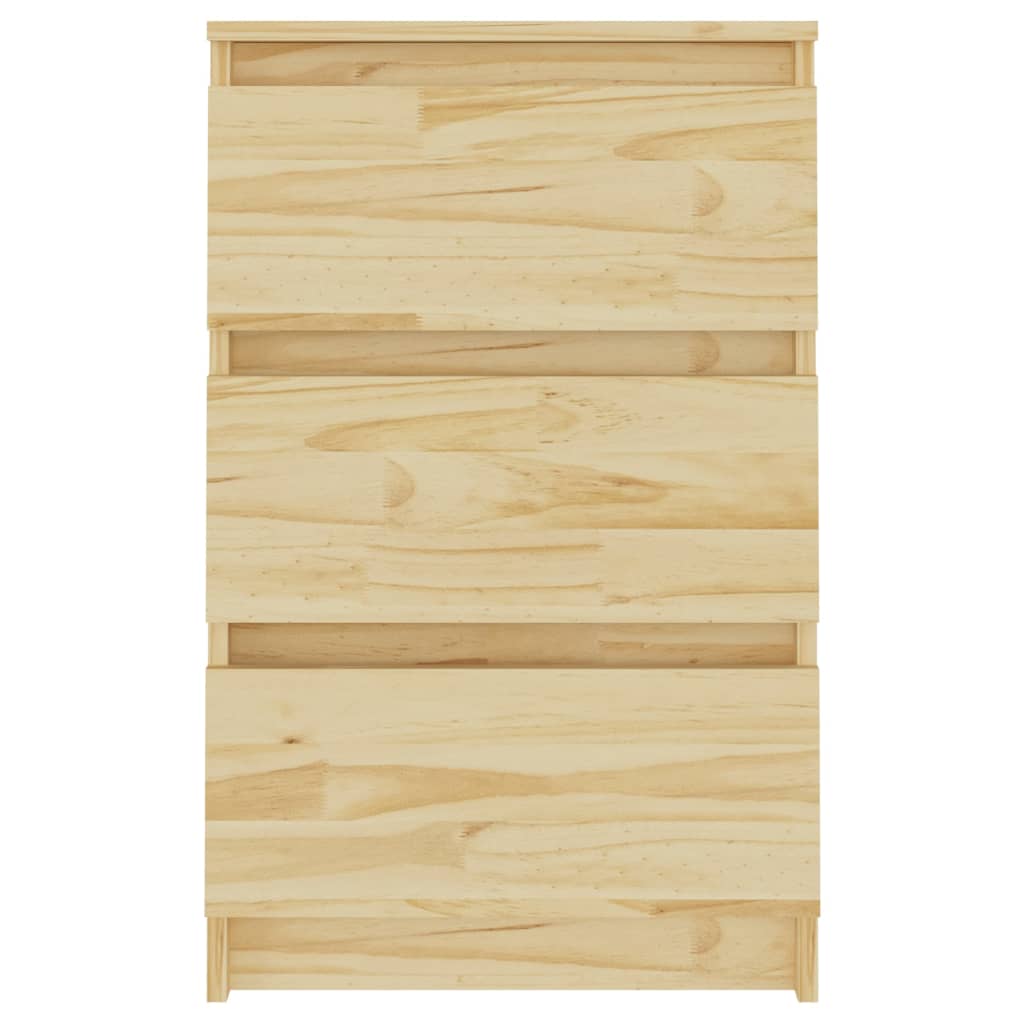 Mesita De Noche Madera Maciza De Pino 40x29,5x64 Cm_2