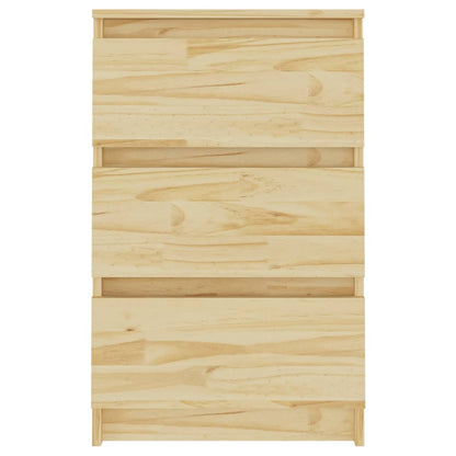 Mesita De Noche Madera Maciza De Pino 40x29,5x64 Cm_2