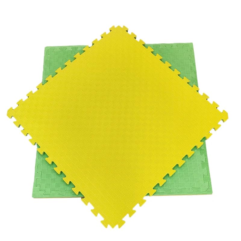 Artatami® Tatami Puzzle 1x1x20 mm Amarillo - Verde Pack Ahorro【2 Unidades】Gimnasios - Fitness - Pilates - Yoga_1