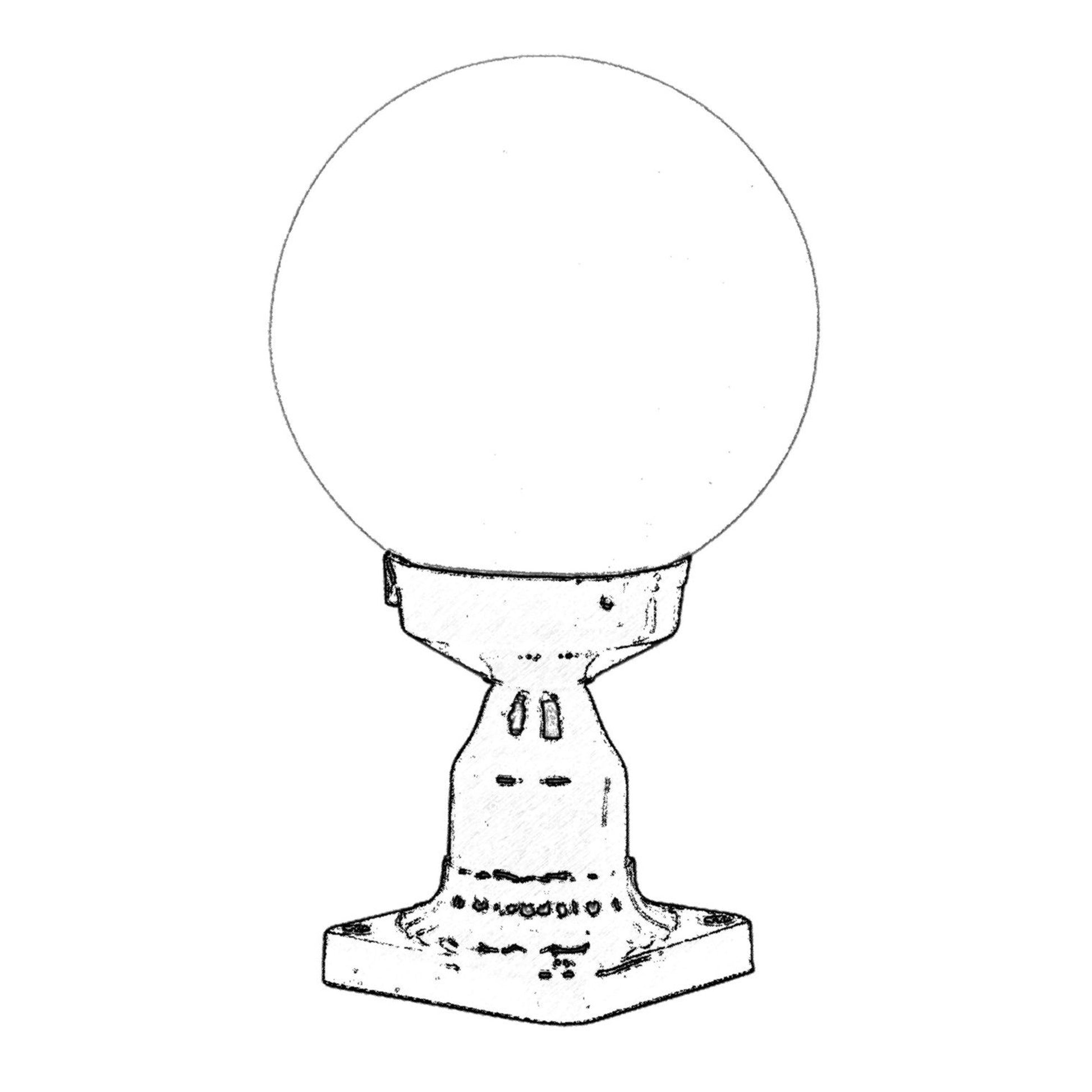 Aplique De Pared, Recto, Pantalla Blanca, Para Exterior, Abs , Negro, 20x20x35, Casquillo E 27 Max 60 W