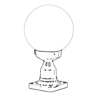 Aplique De Pared, Recto, Pantalla Blanca, Para Exterior, Abs , Negro, 20x20x35, Casquillo E 27 Max 60 W