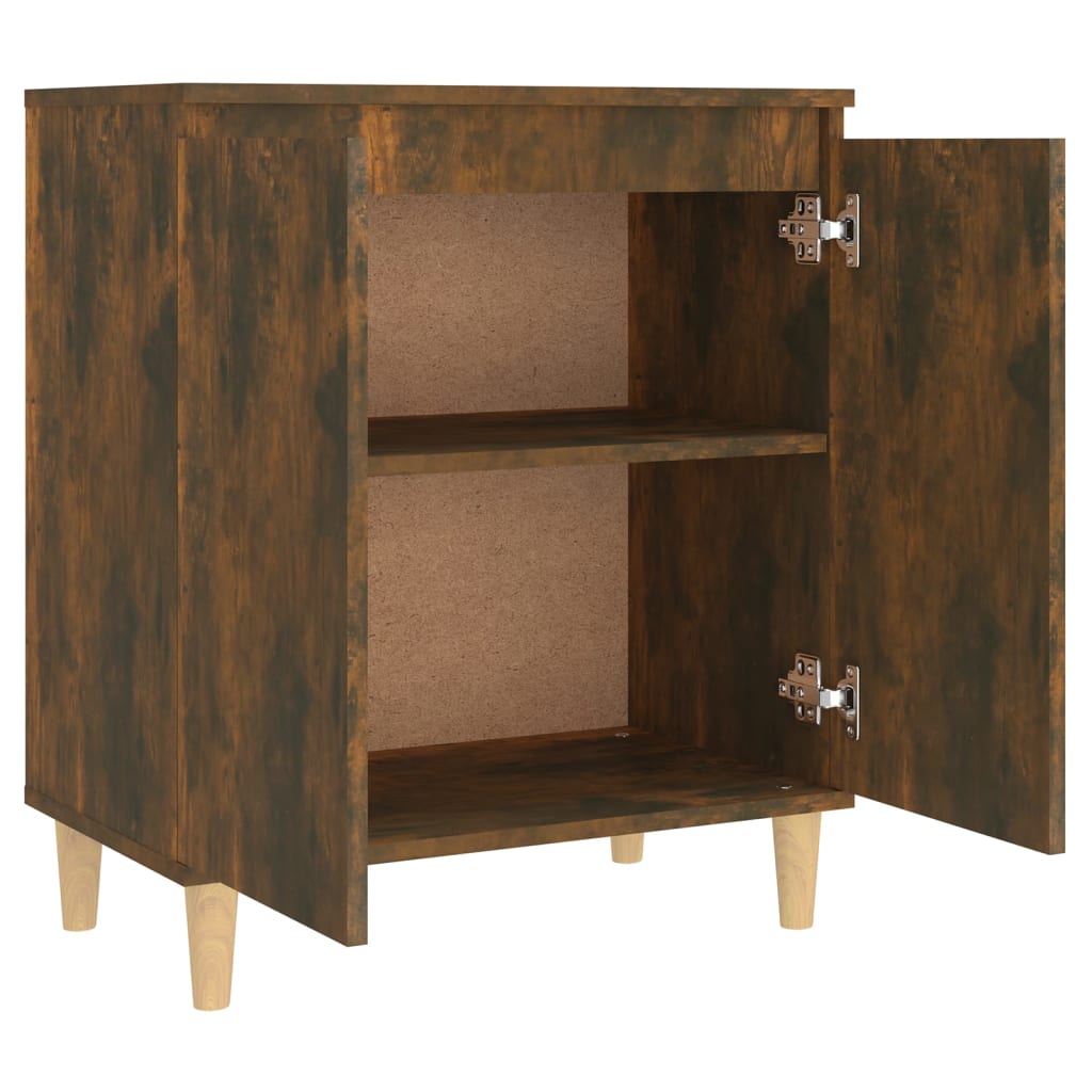Aparador Madera Contrachapada Color Roble Ahumado 60x35x70 Cm / Vetonek_2