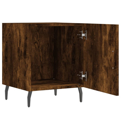 Mesita De Noche Madera De Ingeniería Roble Ahumado 40x40x50 Cm_3