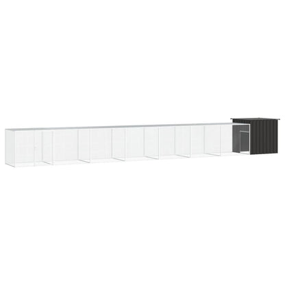Vidaxl Jaula De Gallinas Acero Galvanizado Antracita 800x91x100 Cm_0