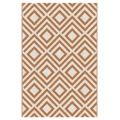 Outsunny Alfombra Exterior Reversible 182x274cm Para Terraza Balcón Patio Rojo_0