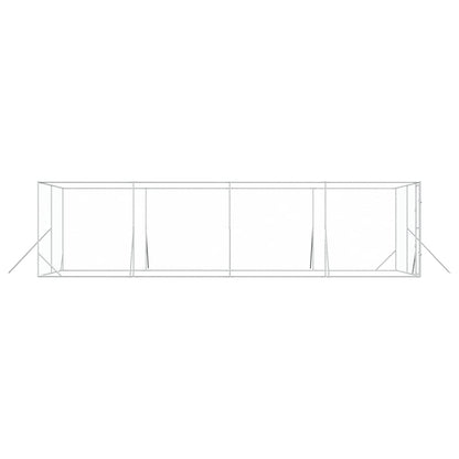 Perrera De Exterior Acero Galvanizado Plateado 4x8x2 M_4