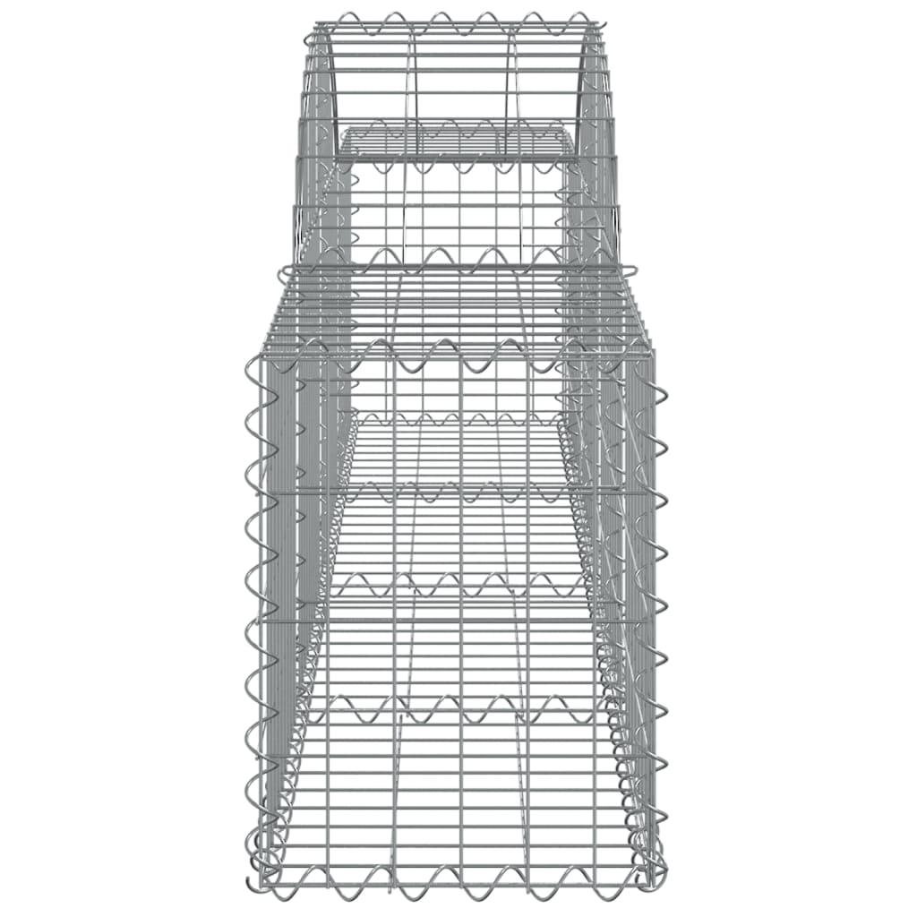 Cestas De Gaviones 25 Uds Forma De Arco Hierro 200x30x40/60 Cm_4