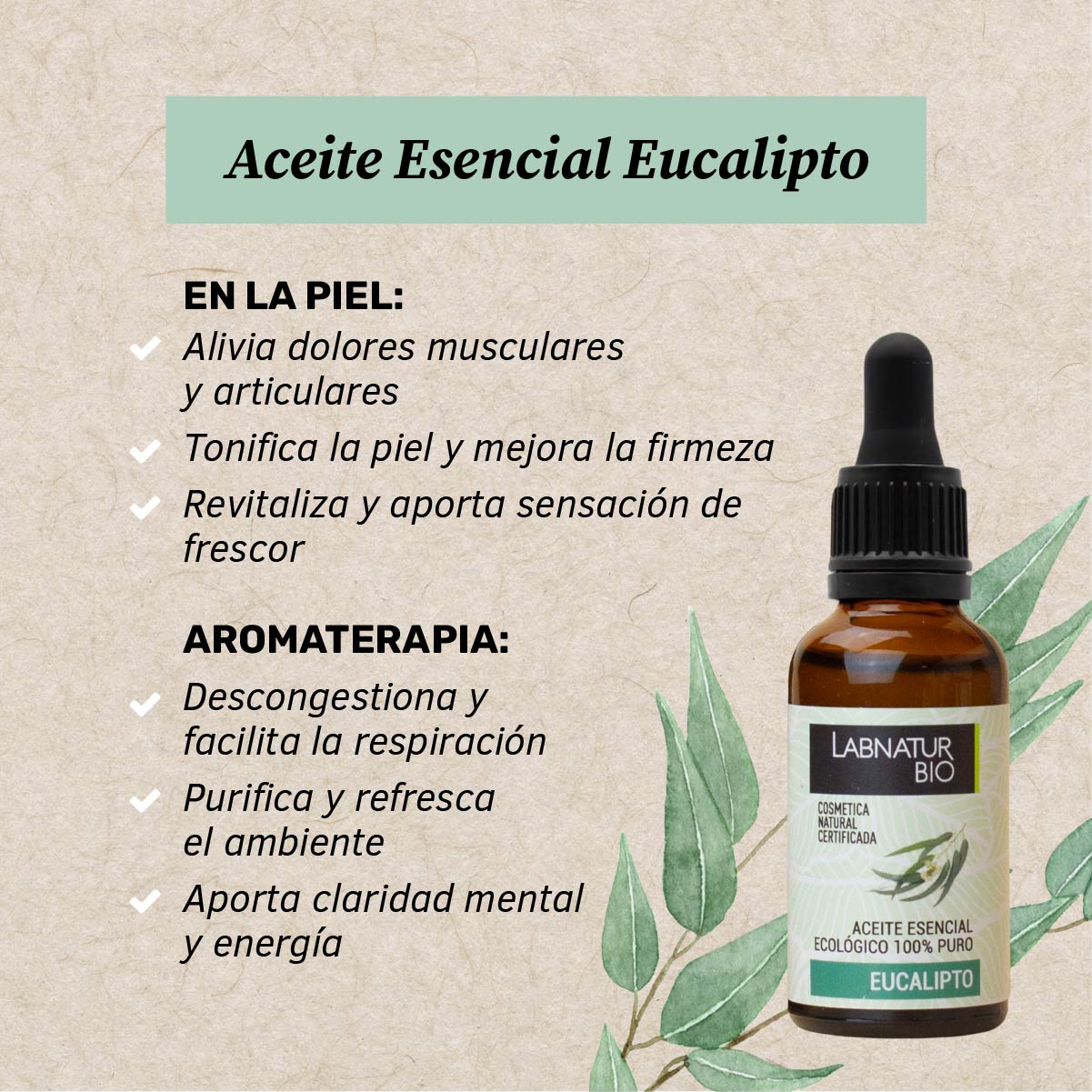 Aceite de Eucalipto 100% Puro | Purificante y Refrescante Natural | Alivio Respiratorio y Aromaterapia | Uso Facial_1