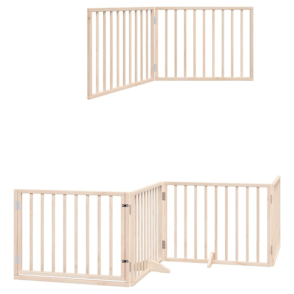 Vidaxl Puerta Para Perros Plegable 12 Paneles Madera De Álamo 960 Cm_2