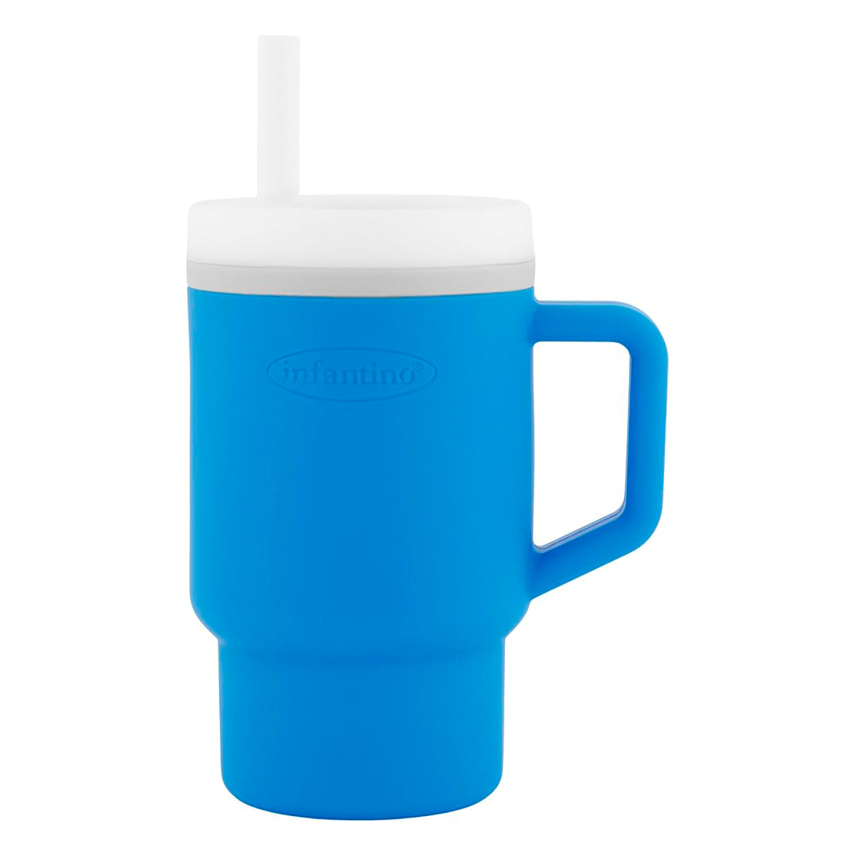 Infantino Mi Primer Vaso, Pajita Resistente Y Asa Para Niños Pequeños, Fácil De Limpiar, 250ml, Ocean_0