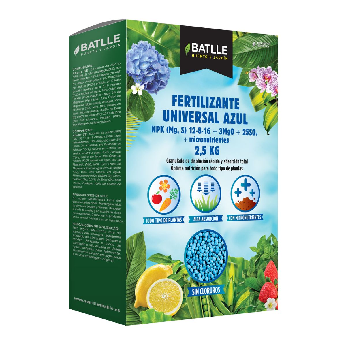 Fertilizante Universal Azul Batlle 2,5 kg