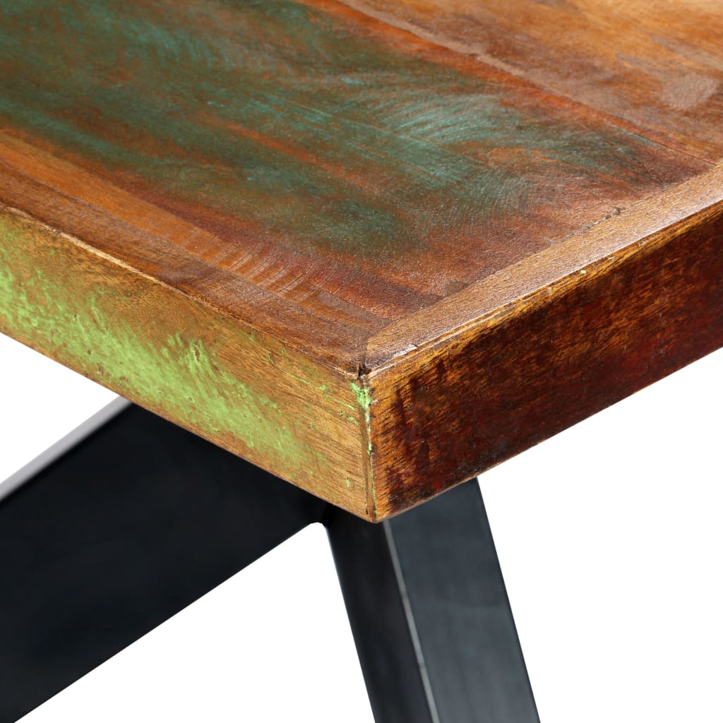 Mesa De Comedor Madera Maciza Reciclada 200x100x75 Cm._2