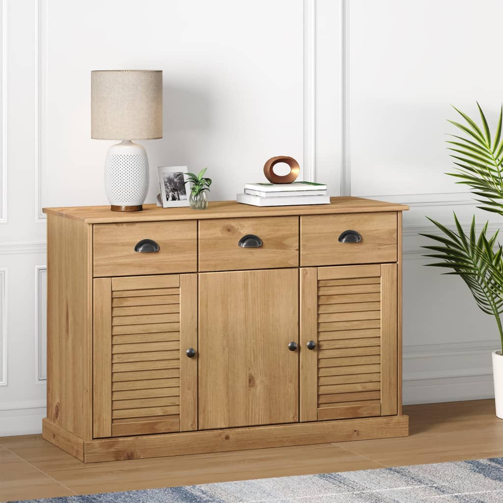 Aparador Con Cajones Vigo Madera Maciza Pino 113x40x75 Cm / Vetonek_1