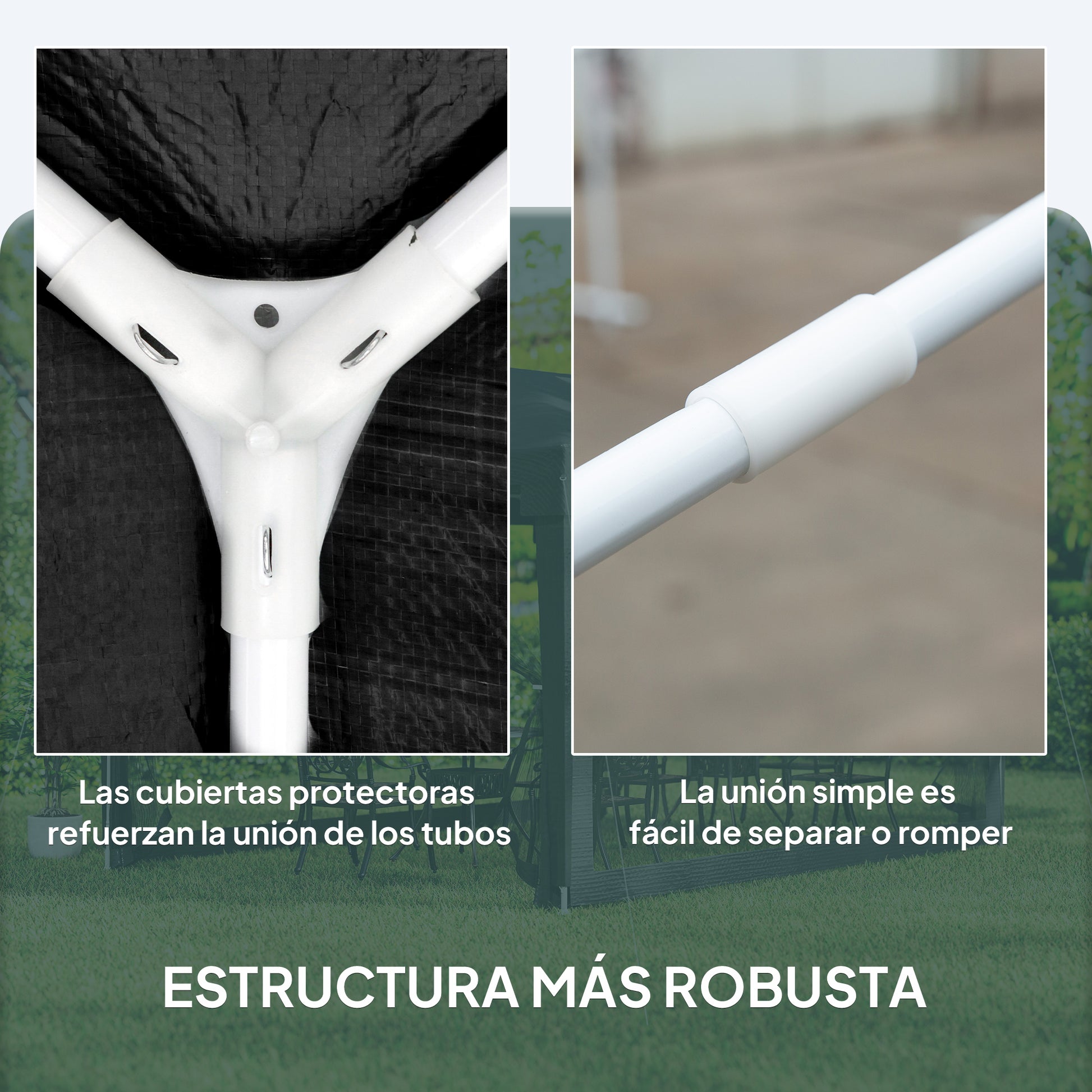 Outsunny Carpa De Jardín 4x3 M Con 4 Mosquiteras Laterales Gris Oscuro_4