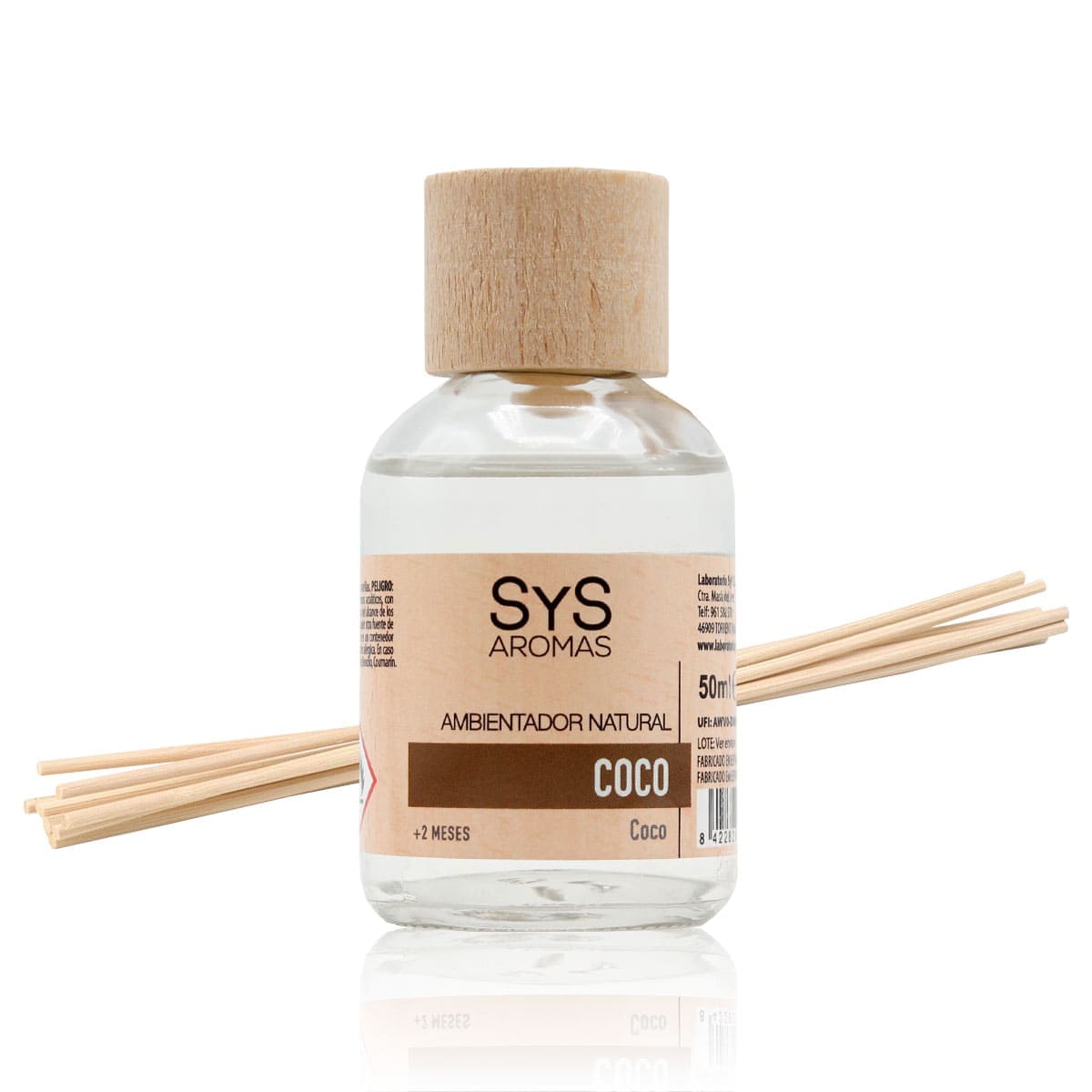 Ambientador Mikado Coco SYS Aromas 50 ml | Aroma Dulce y Afrutado | Calmante y Relajante_0