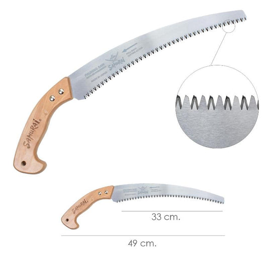 Serrucho Samurai Curvo Mango Madera   330 Mm.