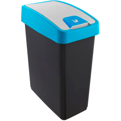Set De 3 Cubos De Basura Premium Magne Con Tapa Abatible, Tacto Suave De 10/25/45 Litros En Color Azul_2
