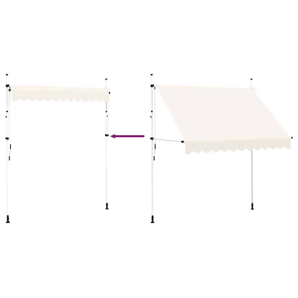 Toldo Retráctil De Operación Manual 250 Cm Crema_5