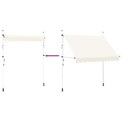 Toldo Retráctil De Operación Manual 250 Cm Crema_5