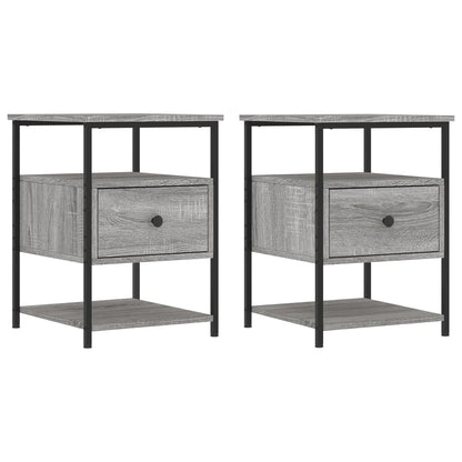 Mesitas Noche 2 Uds Madera Ingeniería Gris Sonoma 40x42x56 Cm_0