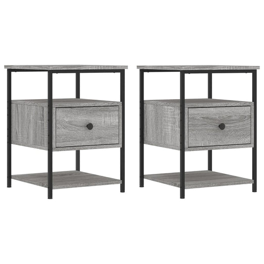 Mesitas Noche 2 Uds Madera Ingeniería Gris Sonoma 40x42x56 Cm_0