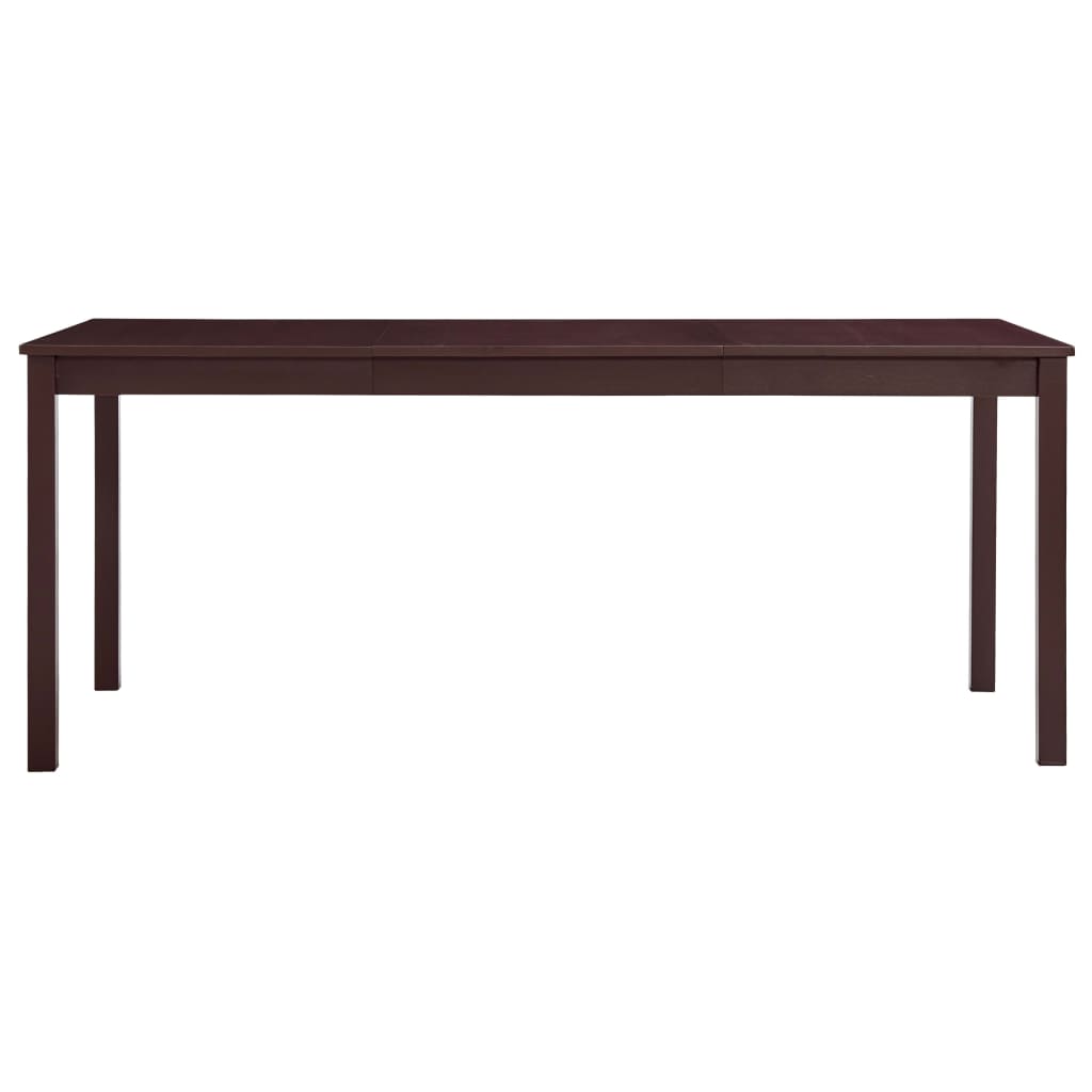 Mesa De Comedor De Madera De Pino Marrón Oscuro 180x90x73 Cm_0