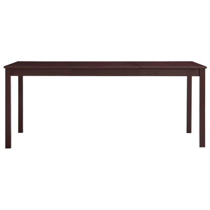 Mesa De Comedor De Madera De Pino Marrón Oscuro 180x90x73 Cm_0