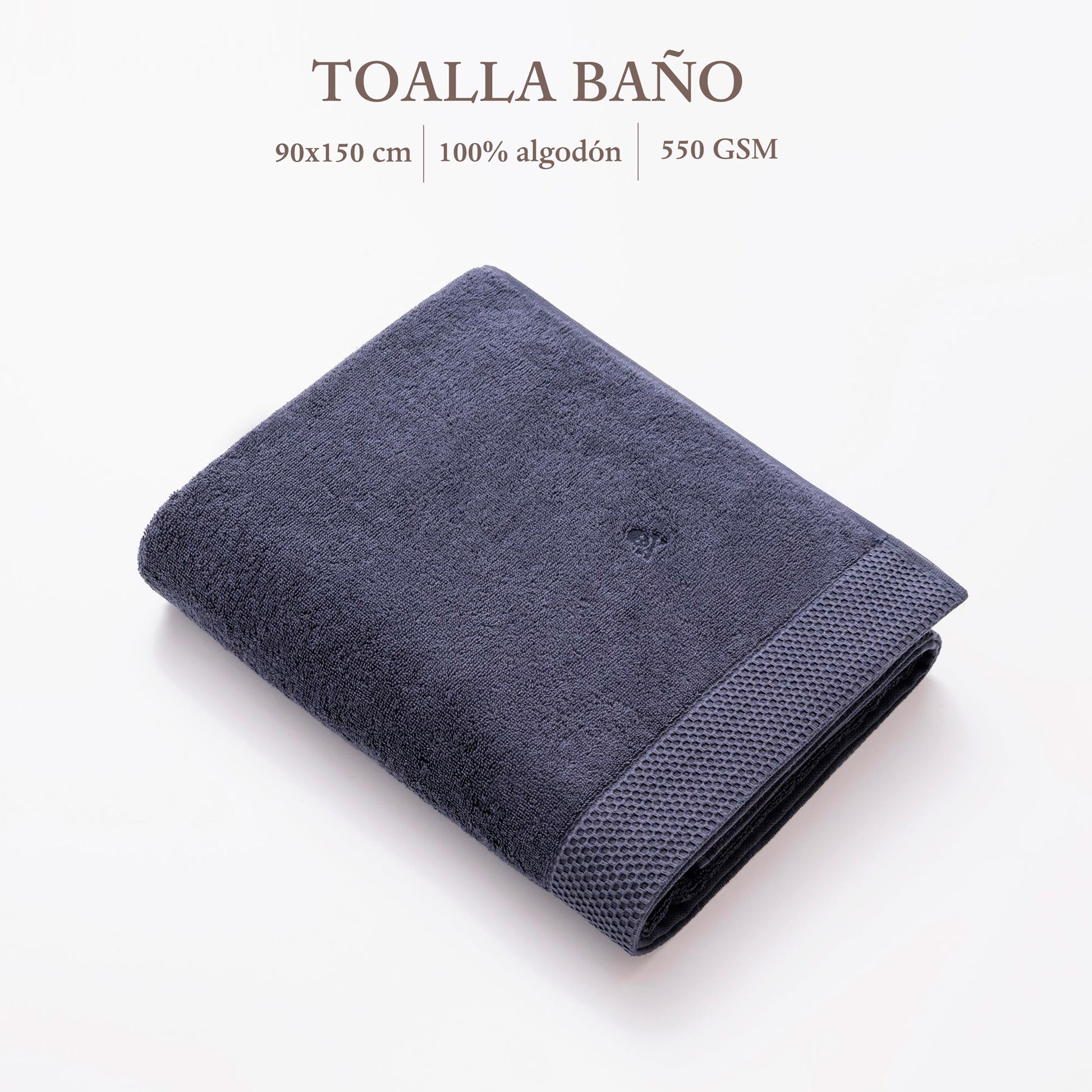 Toalla De Baño 90x150cm 100% Algodón 550gsm Navy Logo Bordado Scalpers Home_1
