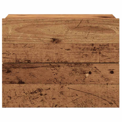 Mesitas De Noche De Pared 2 Uds Madera Envejecida 40x32x30 Cm_2