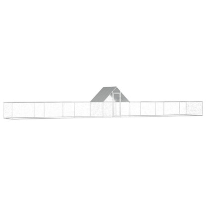 Vidaxl Gallinero Acero Galvanizado 14x2x2 M_0