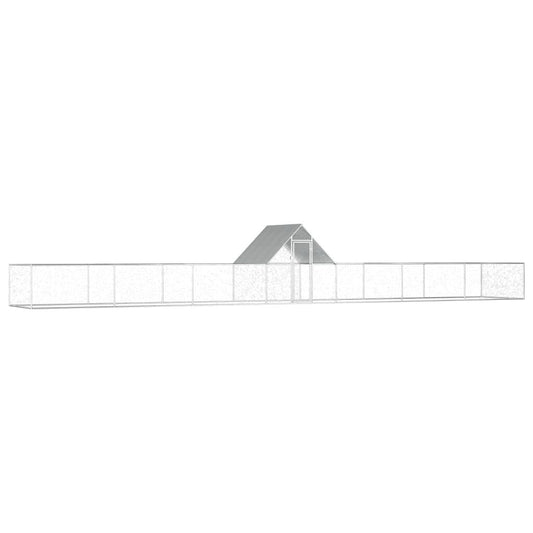 Vidaxl Gallinero Acero Galvanizado 14x2x2 M_0