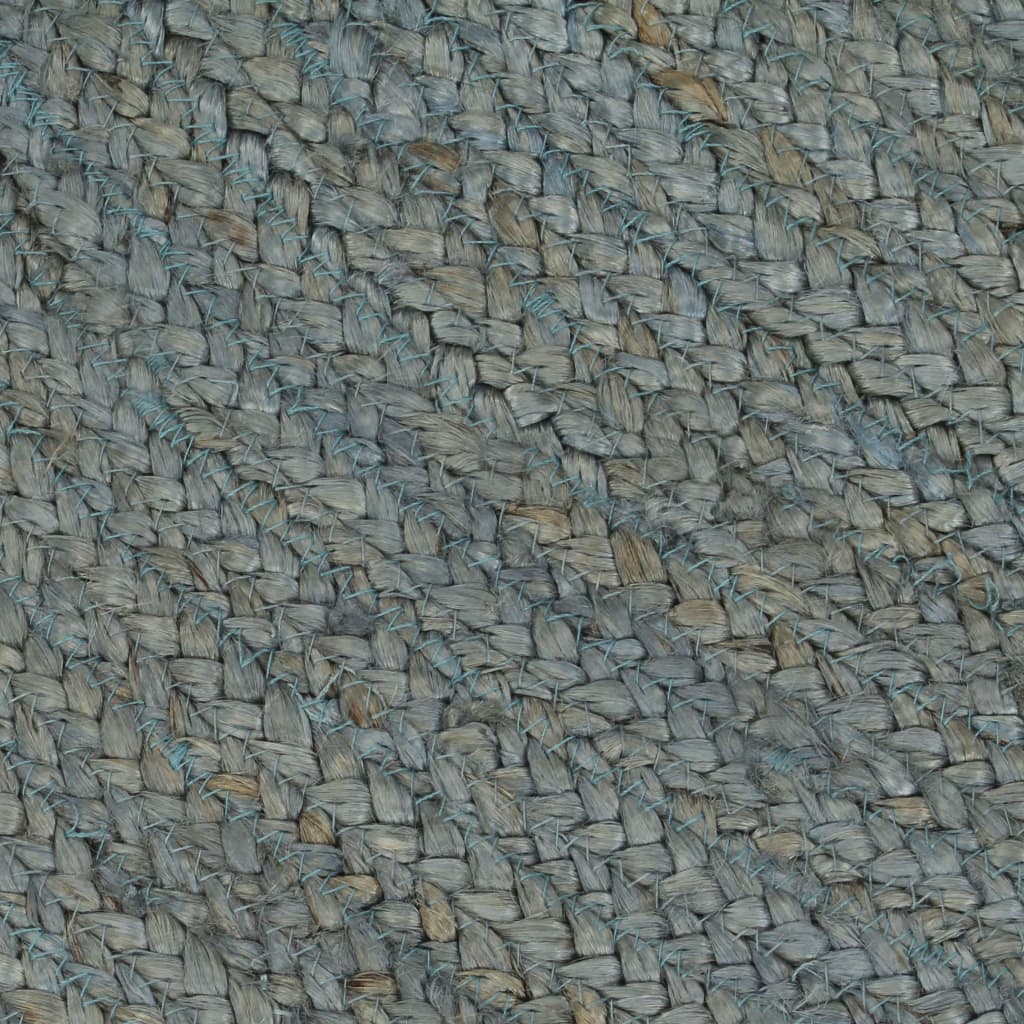 Alfombra De Yute Tejida A Mano Redonda Verde Oliva 240 Cm / Vetonek_1