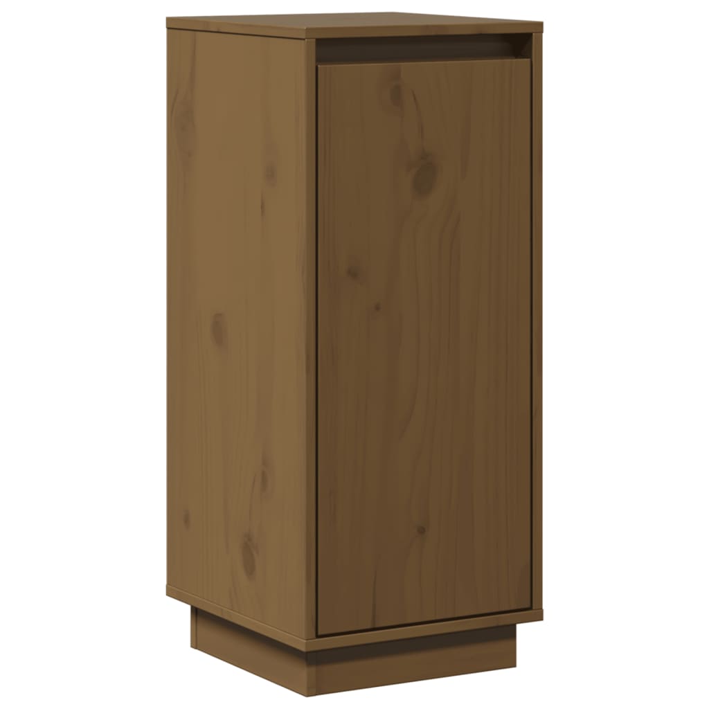 Aparador De Madera Maciza De Pino Marrón Miel 31,5x34x75 Cm / Vetonek_0
