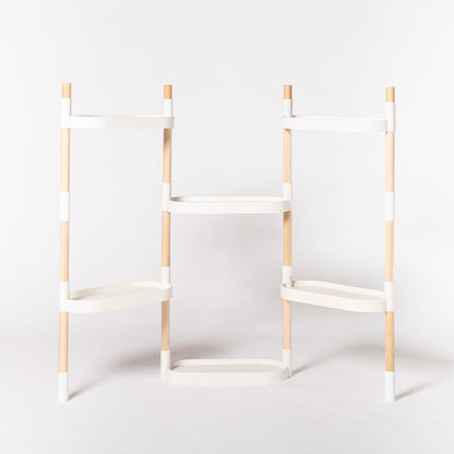 Soporte Modular Citysens De 6 Bandejas  – Blanco, Polipropileno 100% Reciclado Y Madera Ecológica Pefc_5