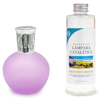 Lámpara Catalítica Fucsia Mate + Aroma Provence Breeze 200ml - Elimina Malos Olores, Impurezas Y Perfuma_0