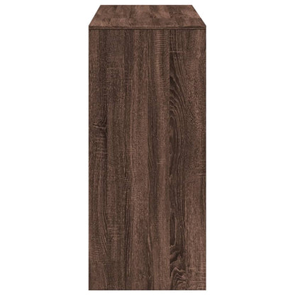 Mesa Alta Con Estante Marrón Roble 124x46x103,5 Cm_3
