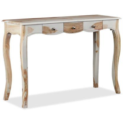 Mesa Consola Con 3 Cajones Madera Maciza Sheesham 110x40x76 Cm_3