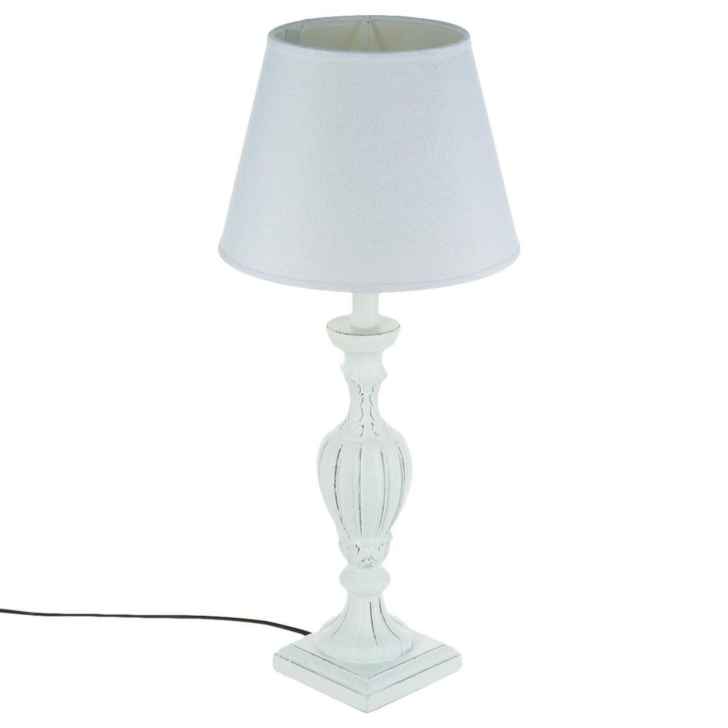 Well Home - Lámpara Droit Mdf Et Lino renzo Blanco_0