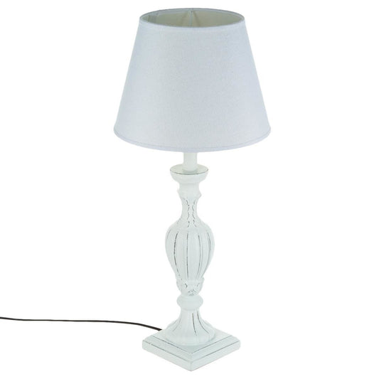 Well Home - Lámpara Droit Mdf Et Lino renzo Blanco_0