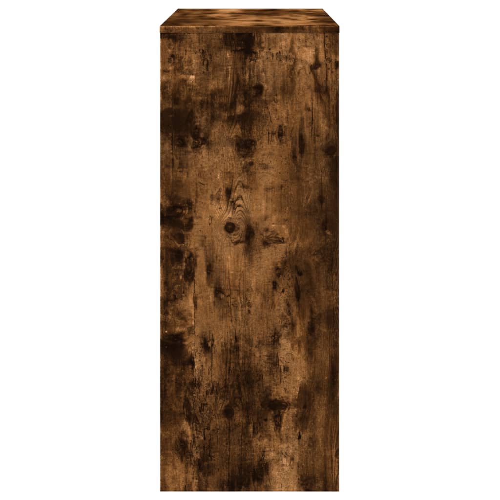 Mesa Alta Bar Con Estantes Roble Ahumado 90x40x103,5 Cm_3