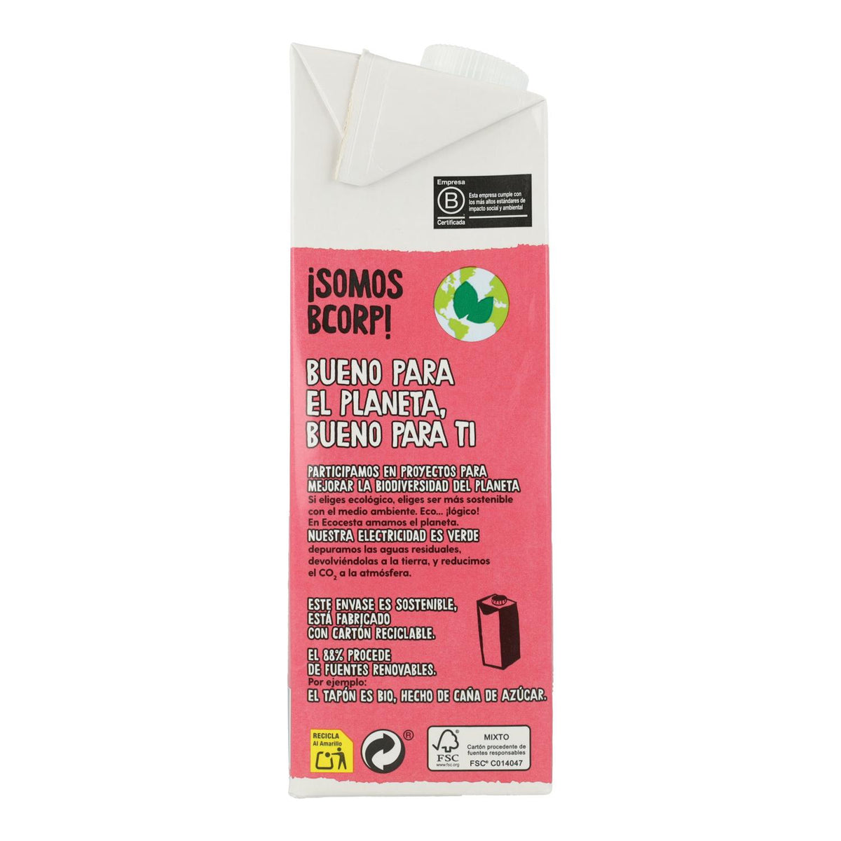 Bebida Vegetal De Arroz Y Almendras Bio, 1L Ecocesta