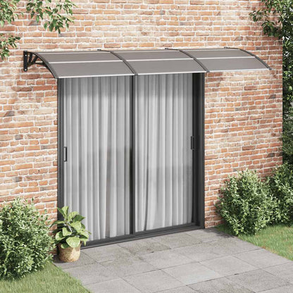 Marquesina De Puerta Policarbonato Negro 300x100 Cm_1