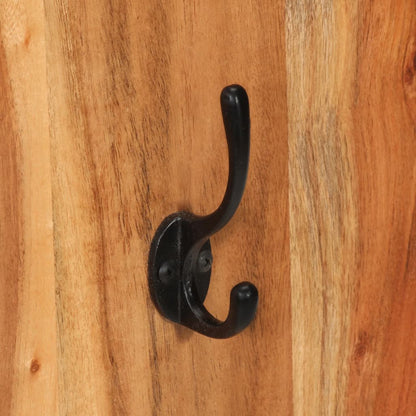 Percheros De Pared 2 Uds Madera Maciza De Acacia 36x3x110 Cm_5