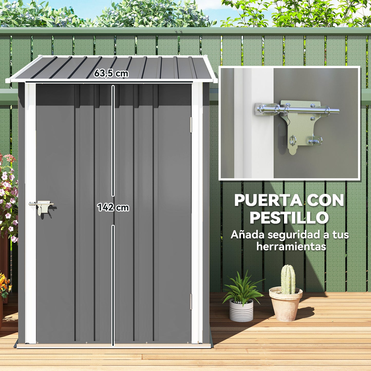 Outsunny Cobertizo De Jardín Exterior_4