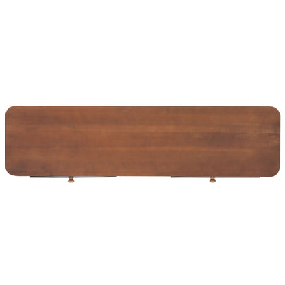 Mesa Consola Con 2 Cajones 120x30x75 Cm Madera Maciza Abeto_4