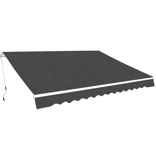 Vidaxl Toldo Plegable De Operación Manual 400 Cm Antracita_0