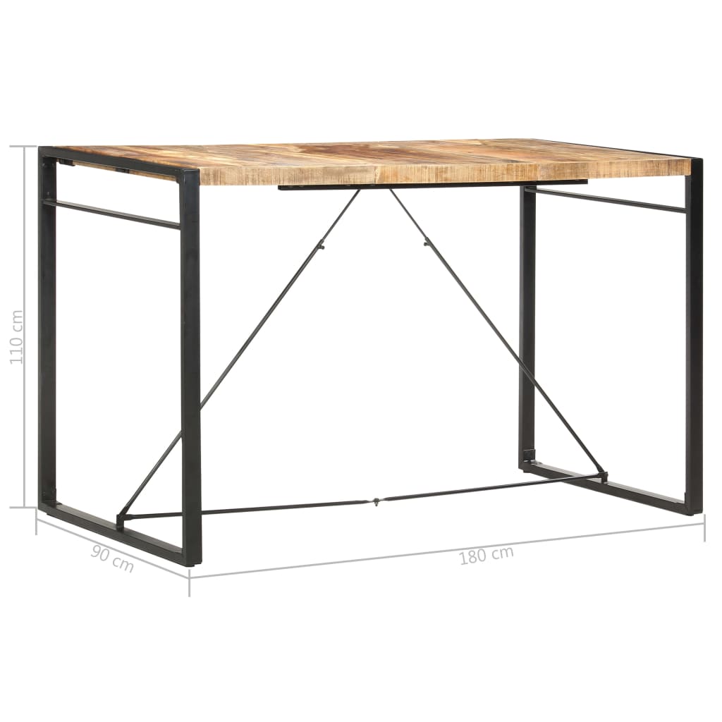 Mesa Alta De Cocina De Madera Maciza De Mango 180x90x110 Cm_3