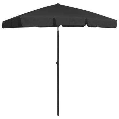 Sombrilla De Playa Negro 180x120 Cm_0
